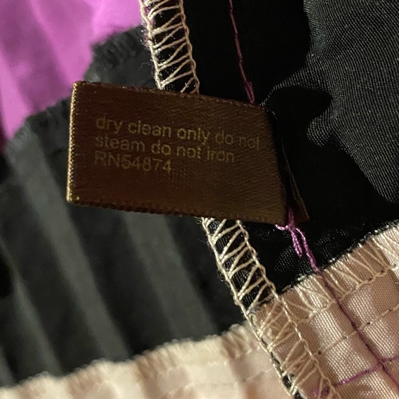 The Limited Purple Pleated Colorblock Skirt, size L - Picture 7 of 9